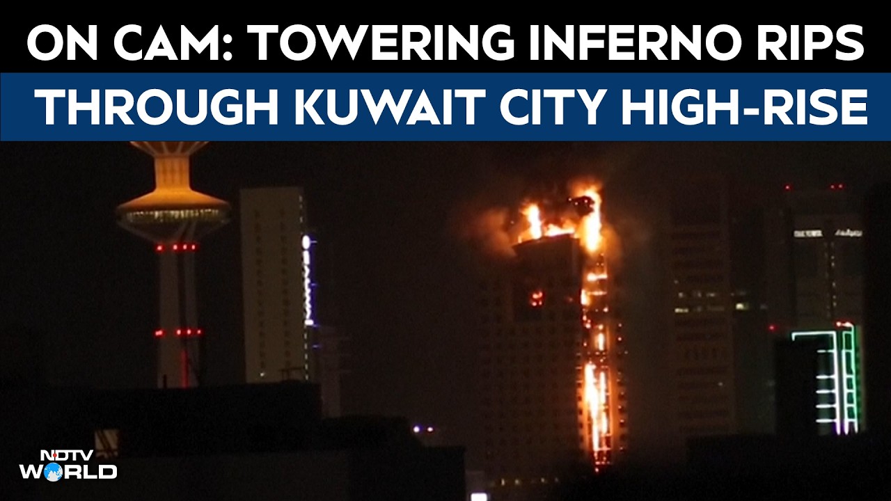 On Camera: Massive Inferno Engulfs Kuwait City High-Rise Amid Iran Drone Attacks