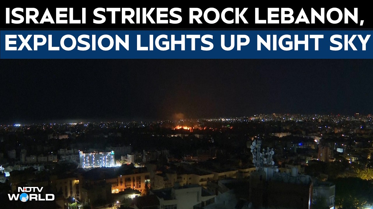 Israel Strikes Lebanon | Explosion Lights Up Beirut Night Sky After Israeli Strike