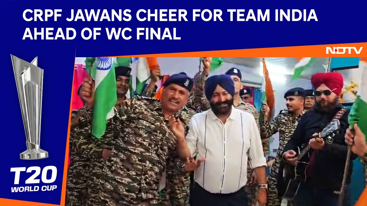 CRPF Jawans Sing &lsquo;Chak De India&rsquo;, Cheer For Team Ahead Of T20 World Cup Final Vs New Zealand