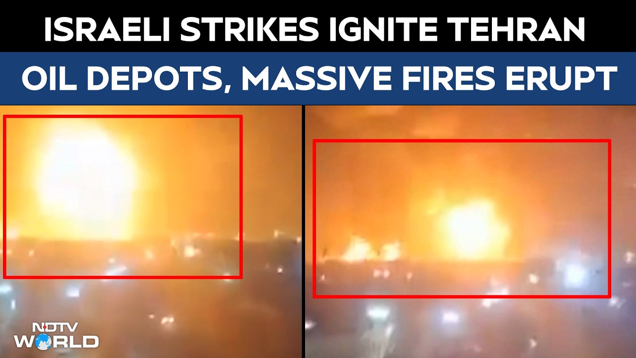 Iran Oil Refinery Attack | On Camera: Apocalyptic Scenes In Tehran After Overnight Israeli Onslaught