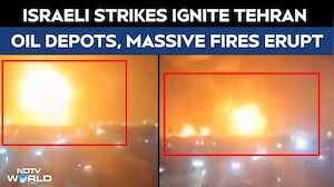 Iran Oil Refinery Attack | On Camera: Apocalyptic Scenes In Tehran After Overnight Israeli Onslaught