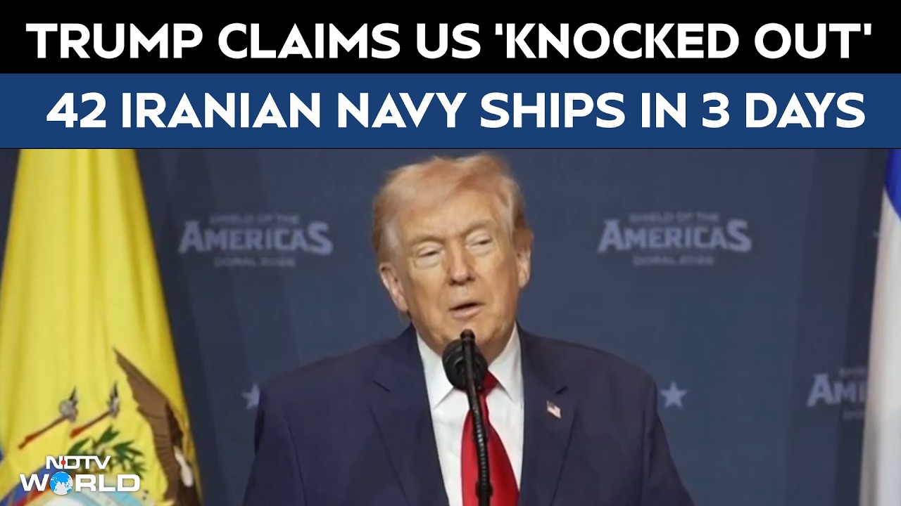 Trump News | Donald Trump Claims US Strikes ‘Knocked Out’ 42 Iranian Navy Ships In Three Days