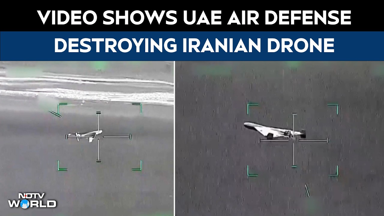 Iran Drone Attack | UAE Releases Video Of Iranian Drone Being Intercepted