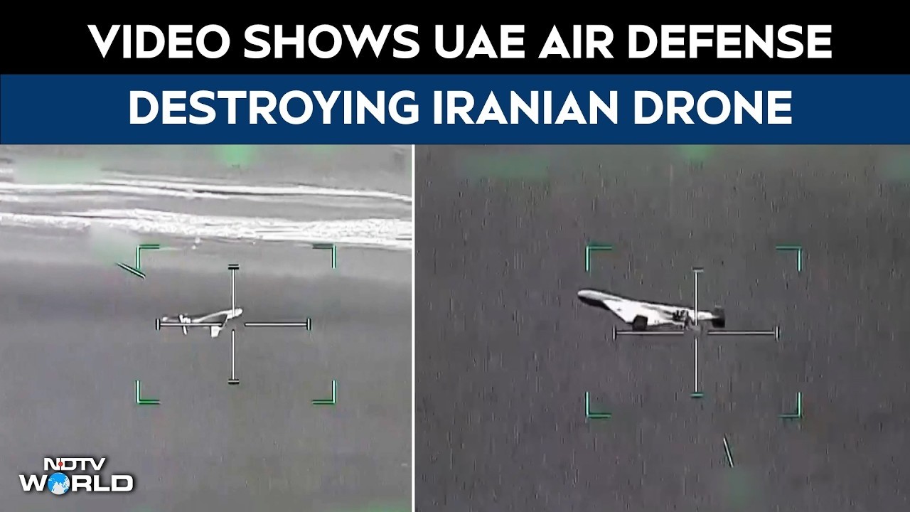 Iran Drone Attack | UAE Releases Video Of Iranian Drone Being Intercepted