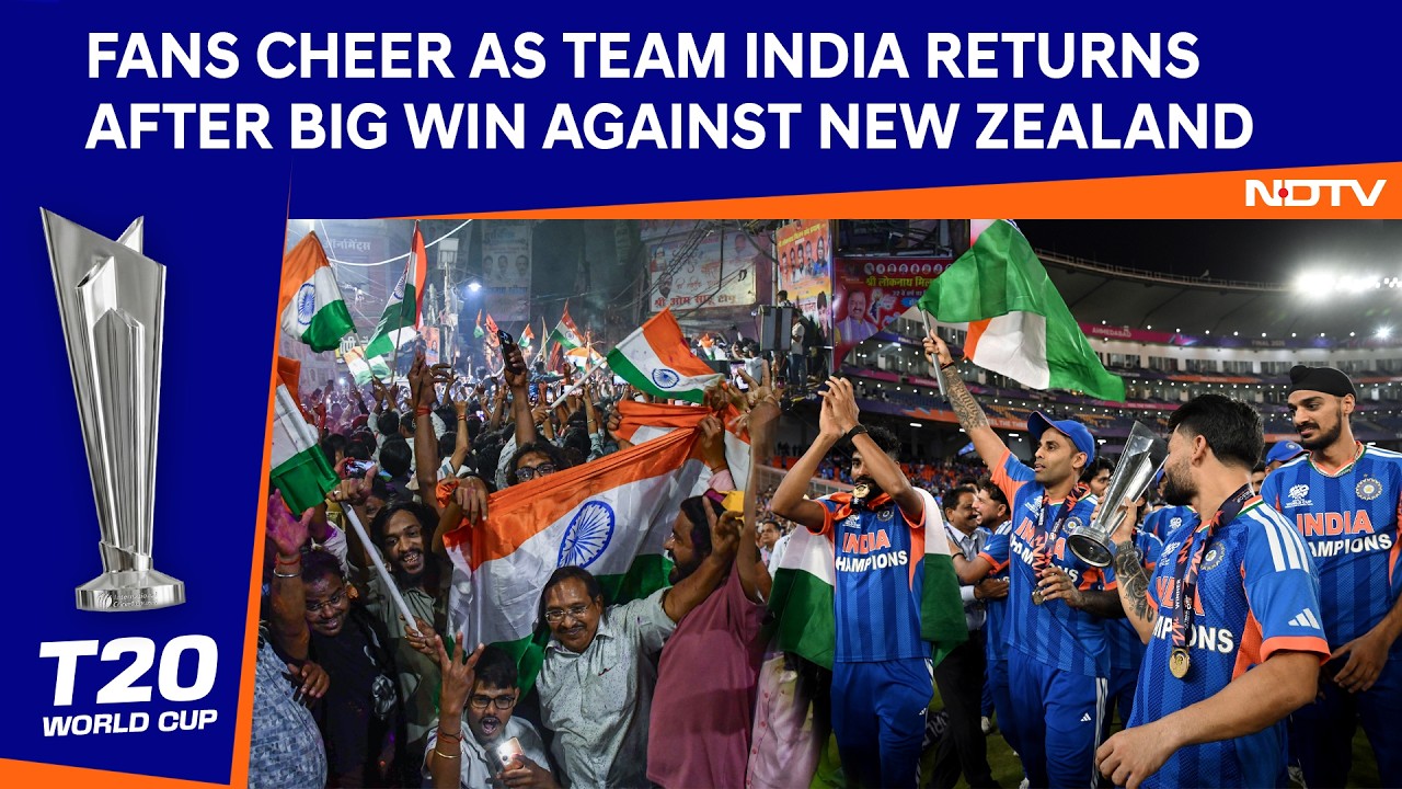 Ind Vs NZ | Fans Cheer As Team India Returns Victorious Against New Zealand In T20 World Cup Final
