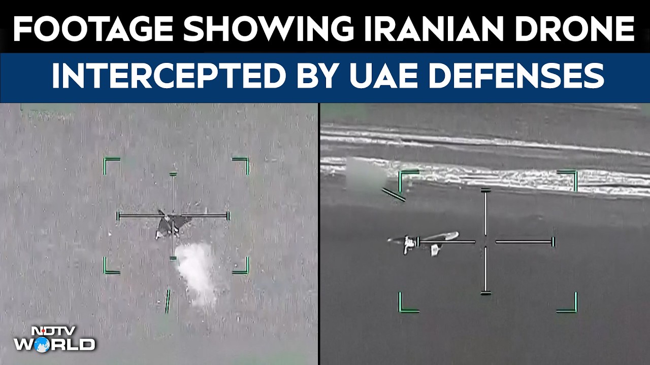 UAE Releases Footage Showing Iranian Drone Intercepted And Destroyed By Air Defenses
