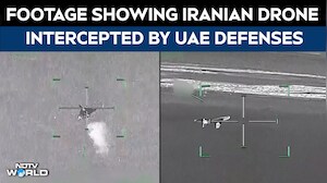 UAE Releases Footage Showing Iranian Drone Intercepted And Destroyed By Air Defenses