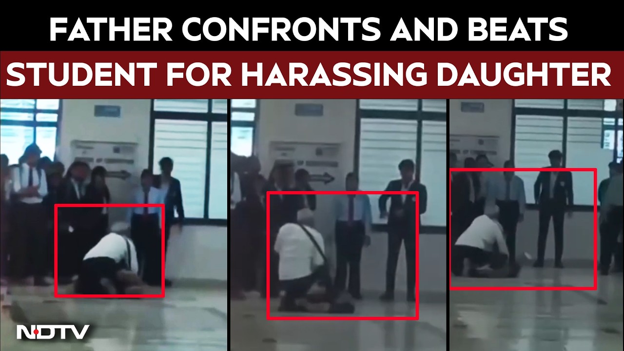 Video: Father Confronts And Beats Student For Harassing Daughter At Pune College