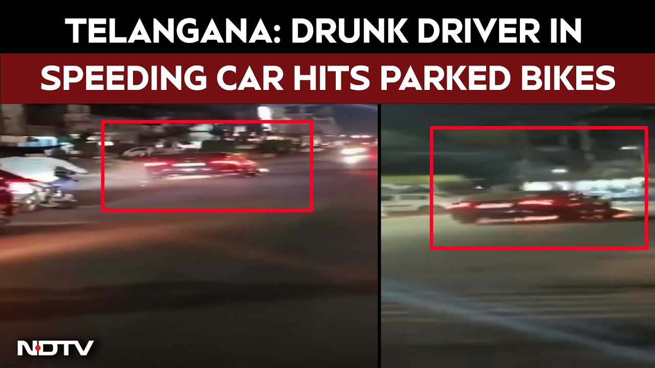 Drunk Driver In Speeding Car Hits Parked Bikes, Drags One For Several Metres In Telangana