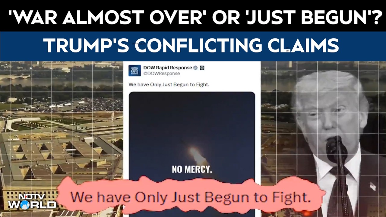 Donald Trump News | 'War Almost Over' Or 'Just Begun'? Trump's Conflicting Claims