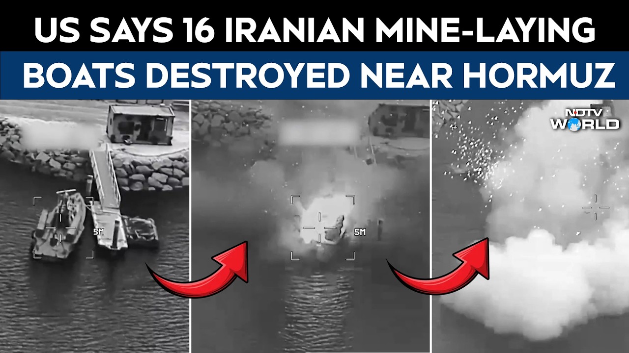 Watch: US Claims It Wiped Out 16 Iranian Mine Boats Near Hormuz
