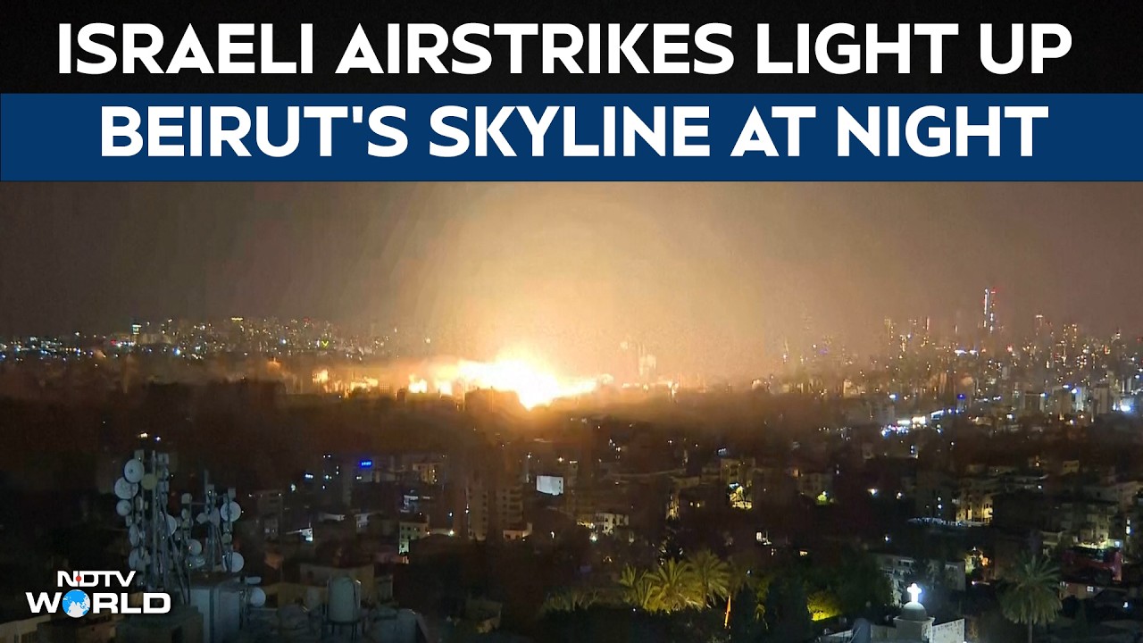 Israel Vs Hezbollah | Airstrikes Light Up Beirut Skyline As Israel Intensifies Attacks On Lebanon