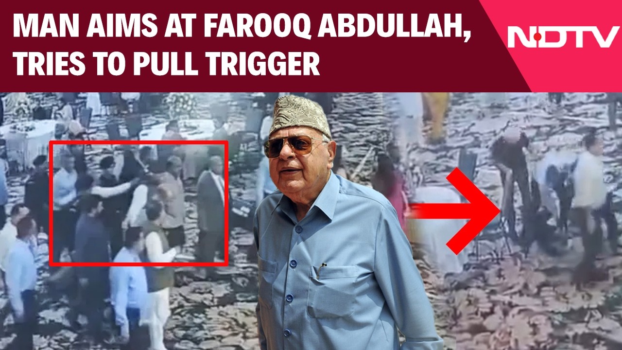Man Aims At Farooq Abdullah, Tries To Pull Trigger, Caught In Time