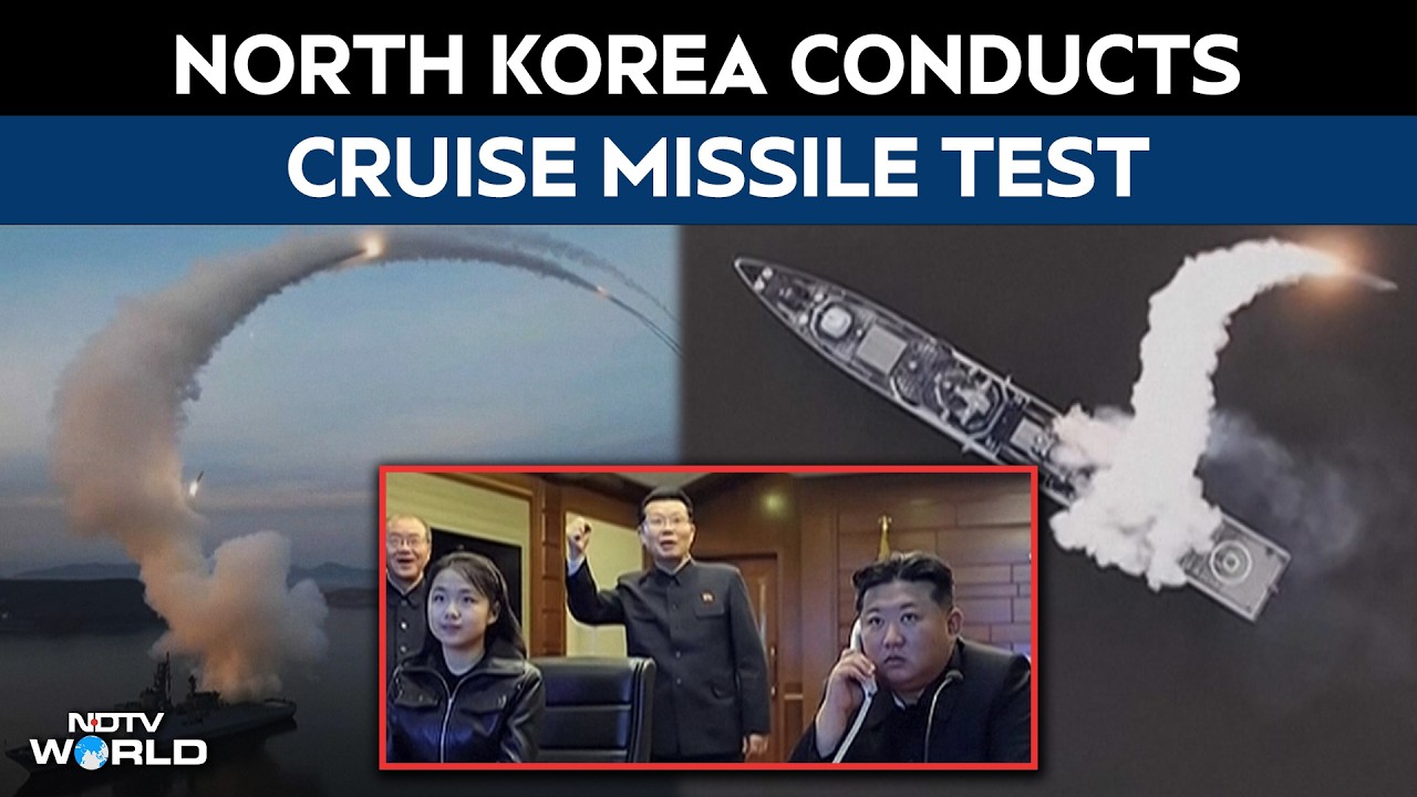 North Korea News | North Korea Conducts Cruise Missile Test, Kim Jong Un And Daughter Watch