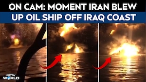 On Camera: Moment Iran Blew Up Oil Ship Off Iraq Coast