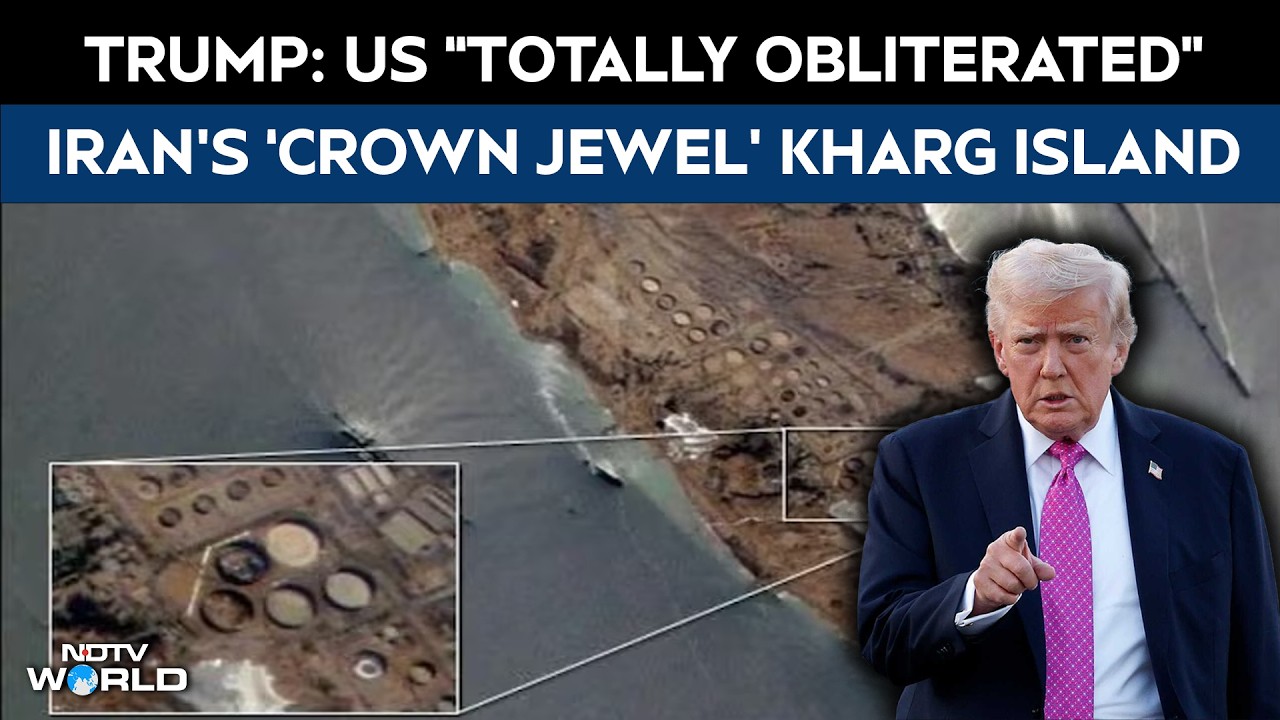 US Iran War | "Totally Obliterated": Trump Says US Bombed Iran's "Crown Jewel" Kharg Island