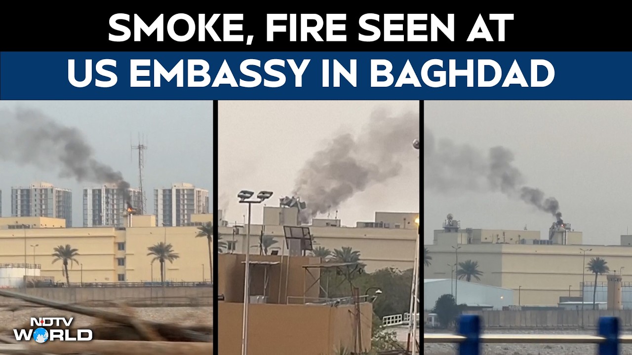 Iraq News | Smoke, Fire Seen At US Embassy In Baghdad After Reported Missile Strike