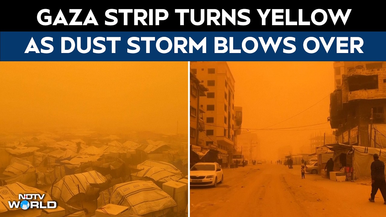 Gaza News Today | Gaza Strip Turns Yellow As Dust Storm Blows Over, People Urged To Stay Indoors