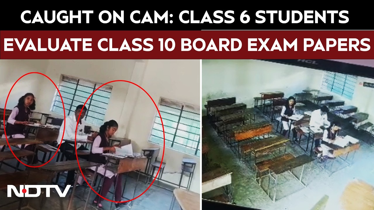 Caught On Cam: Class 6 Students Evaluate Class 10 Board Exam Papers