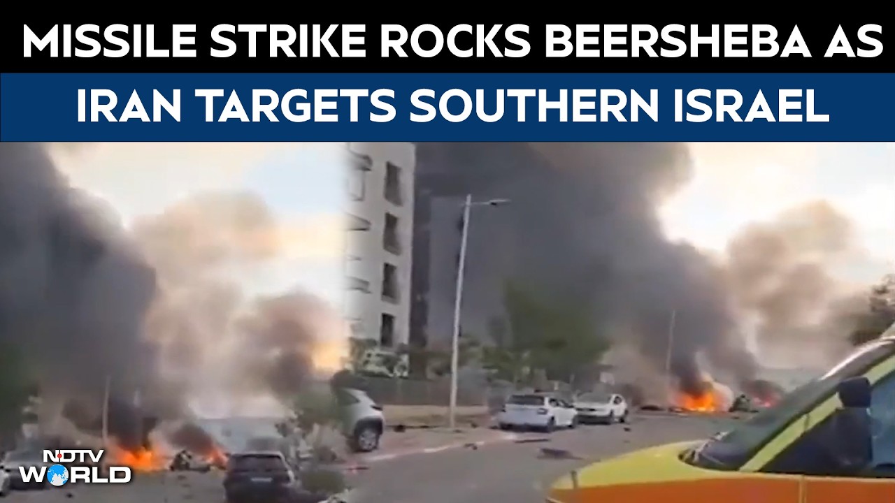 Iranian Missile Hits Israel's Beersheba, Thick Smoke Seen Rising From Impact Site