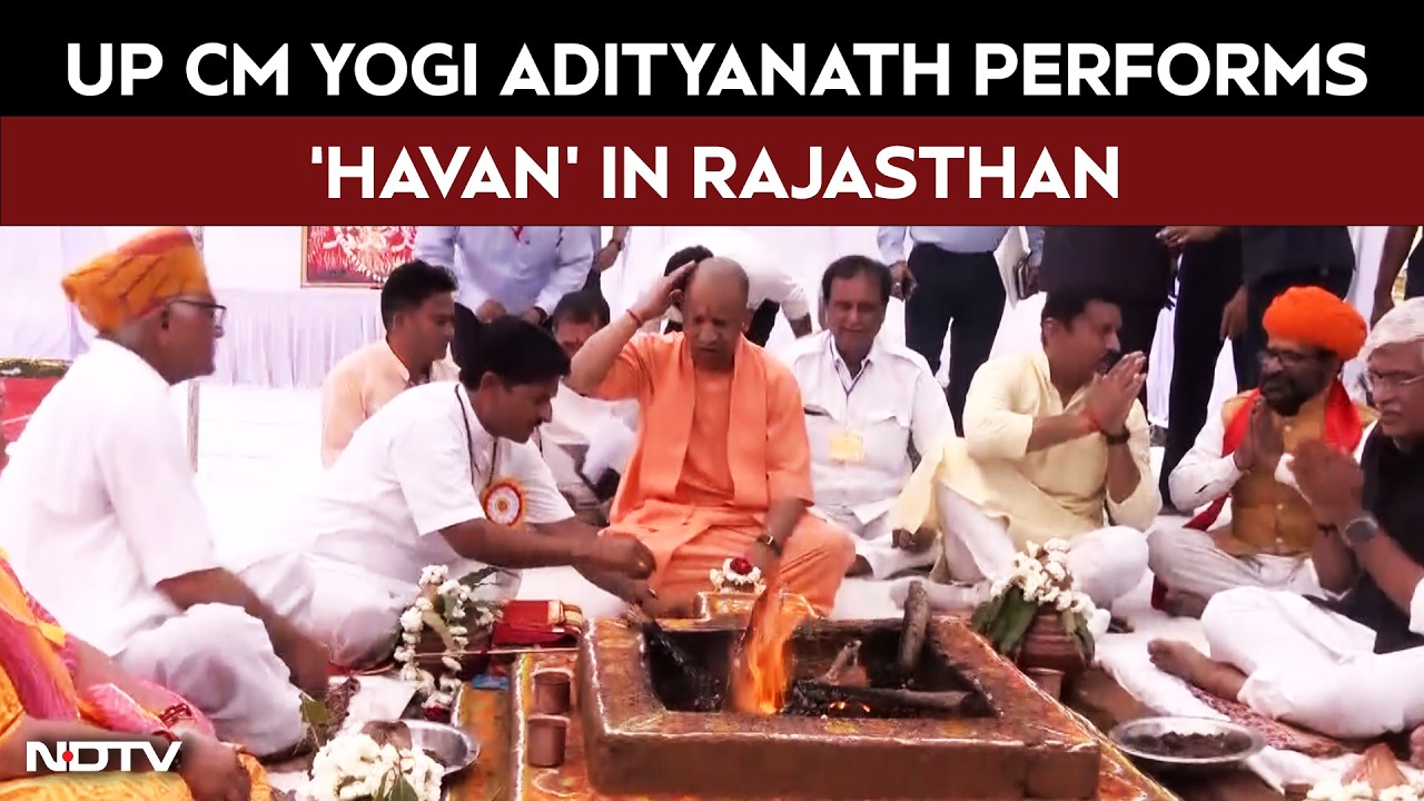 UP CM Yogi Adityanath Performs ‘Havan’ In Rajasthan’s Chittorgarh