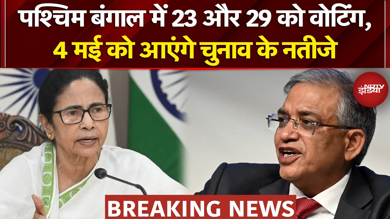 Bengal Election 2026 Dates: पश्चिम बंगाल में 23 और 29 को वोटिंग,4 मई को आएंगे चुनाव नतीजे | Breaking