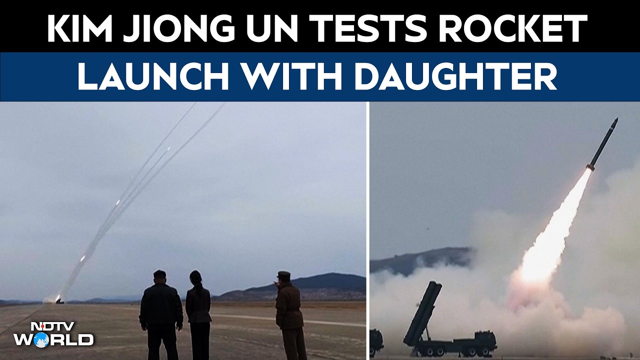 Kim Jong Un Observes Test Of Rocket Launch Systems With His Daughter Kim Ju Ae In North Korea