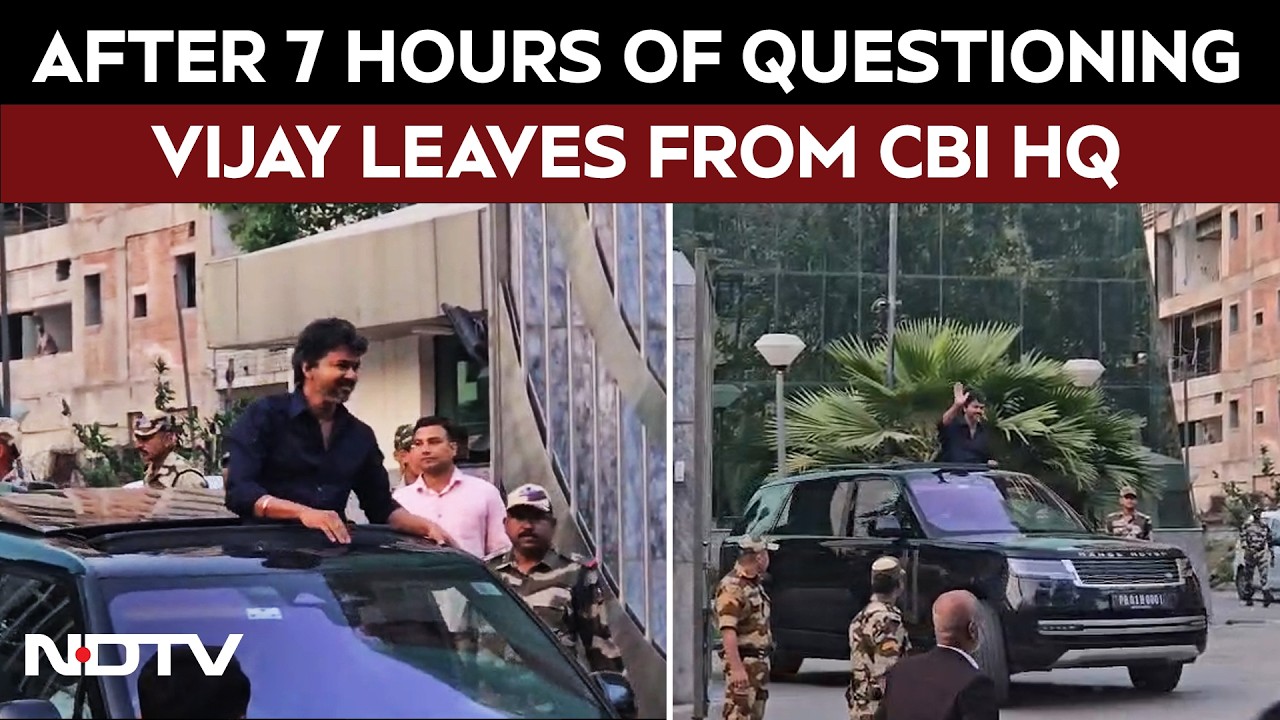 Vijay News | After 7 hours of questioning TVK Chief Vijay leaves from CBI HQ