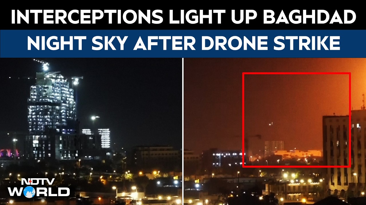 Interceptions Light Up Baghdad Night Sky After Earlier Drone Attack On Luxury Hotel