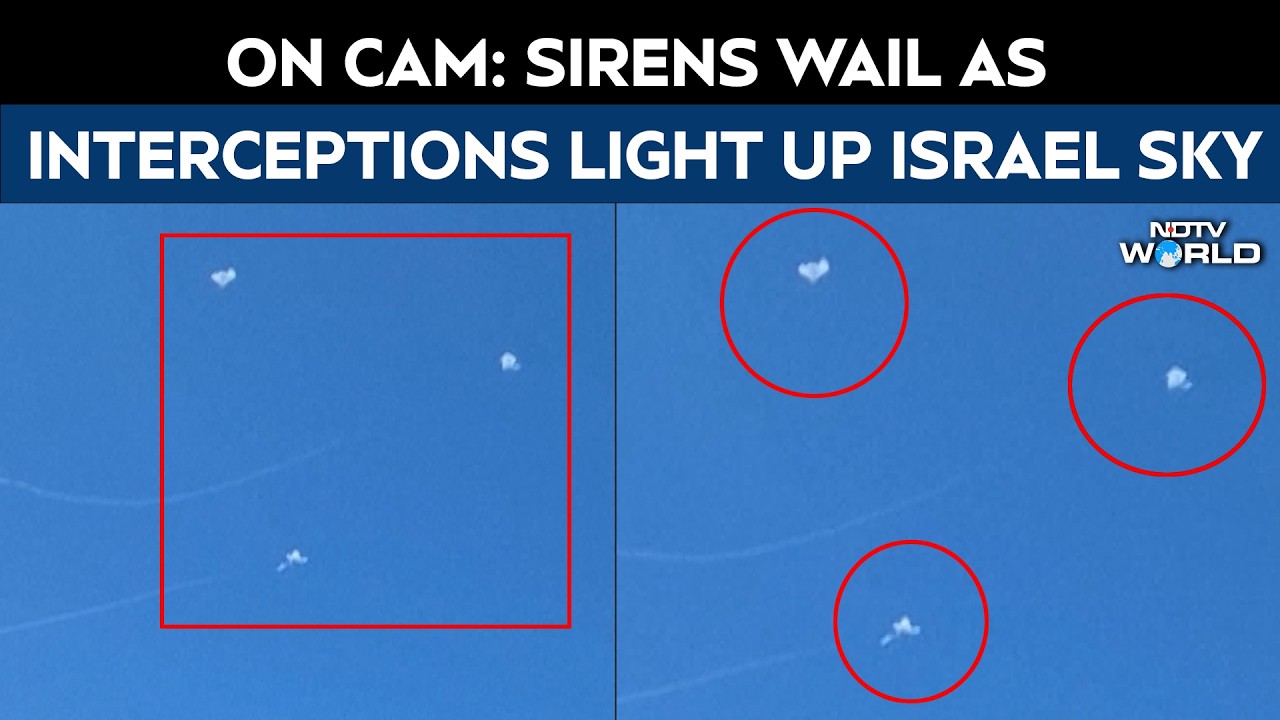 Iran Missile Attack | On Camera: Sirens Wail As Interceptions Light Up Northern Israel Sky