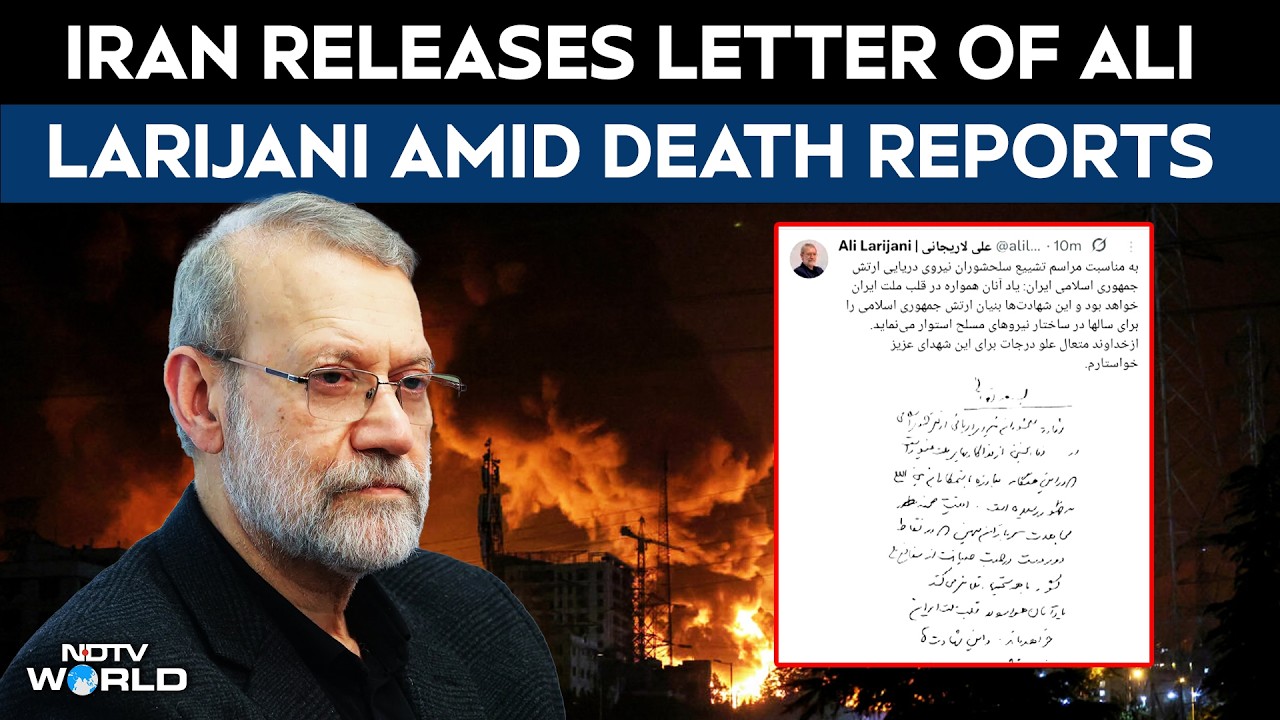 Iran Releases Hand-Written Letter Of Ali Larijani Amid Death Reports