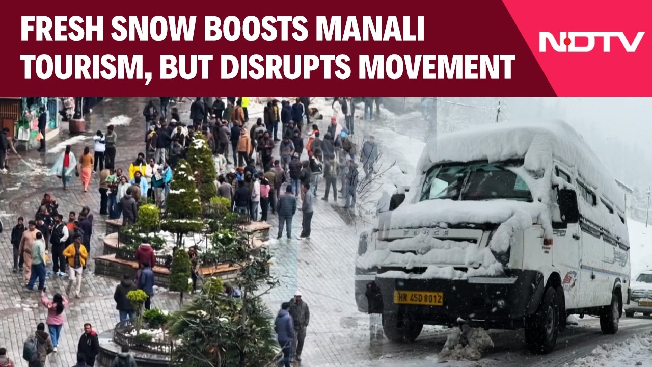 Fresh Snowfall Turns Manali Into Winter Wonderland, But Disrupts Movement