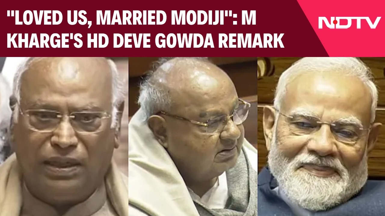 M Kharge Speech | "Loved Us, Married Modiji": M Kharge's HD Deve Gowda Remark Makes PM Laugh