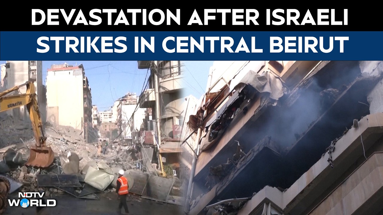 Israel Vs Hezbollah | Buildings Collapsed After Israeli Strikes In Central Beirut