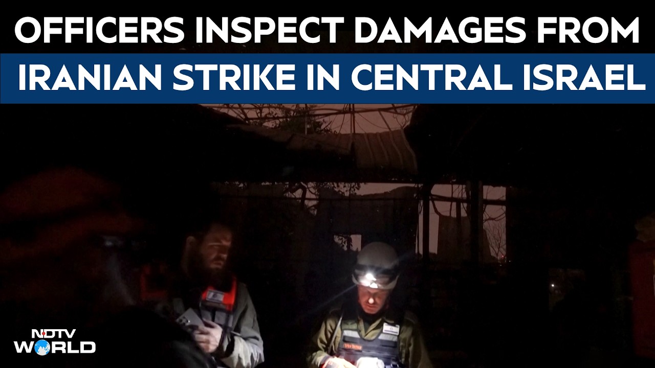 Iran Israel War | Israeli Officers Inspect Damages From Overnight Iranian Strike In Central Israel