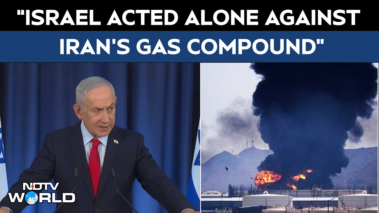 Benjamin Netanyahu On Striking Iran's South Pars Gas Field: "Israel Acted Alone"