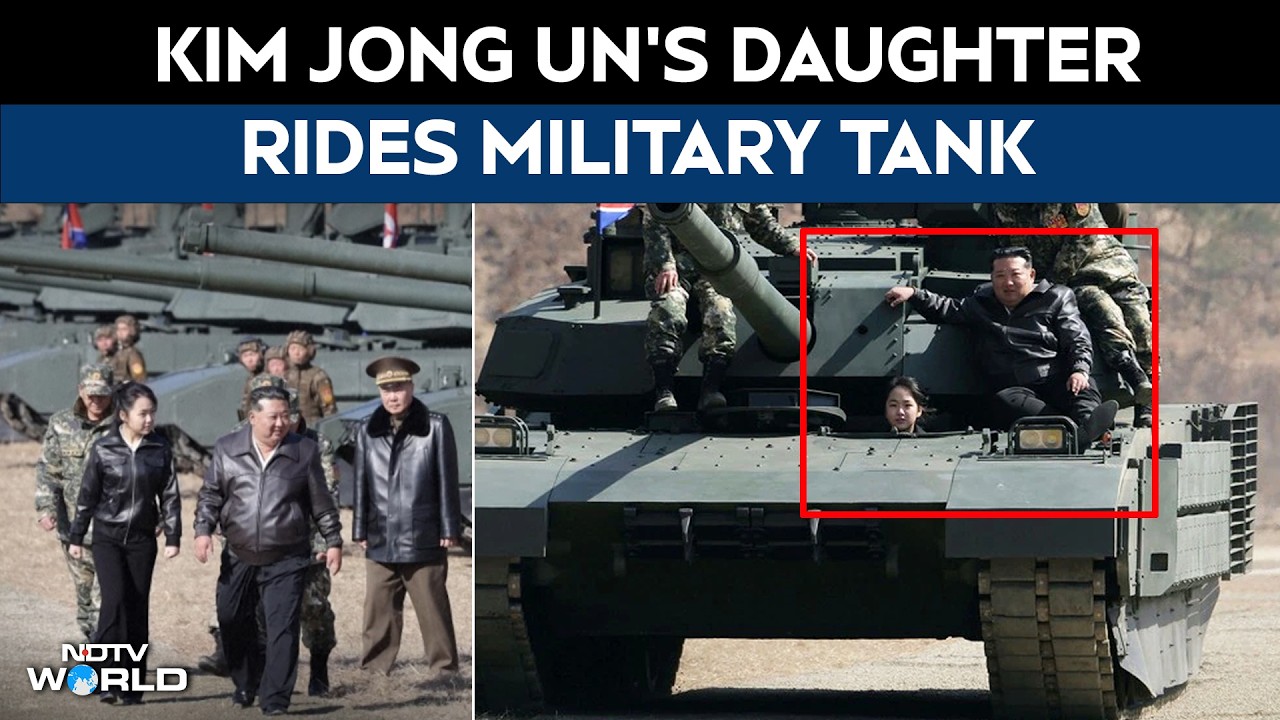 Kim Jong Un Rides Military Tank With Daughter During Military Training