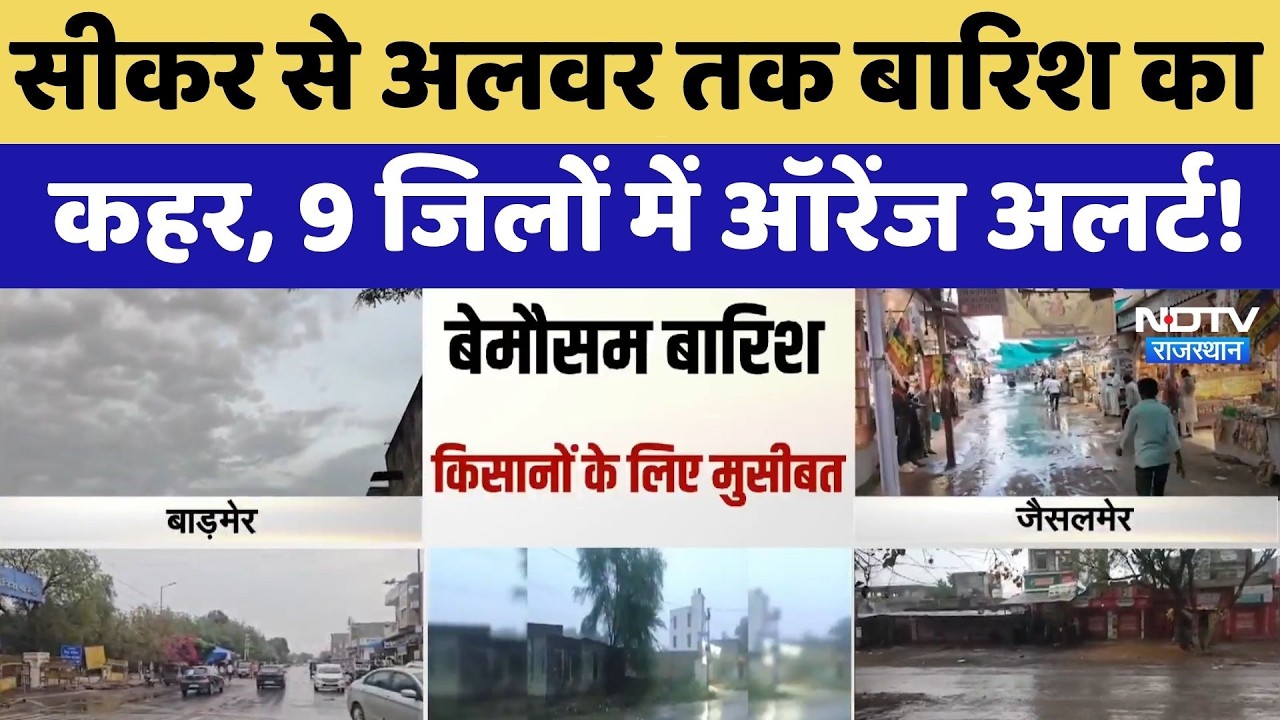 Heavy Rainfall: Sikar से Alwar तक बारिश का कहर, 9 जिलों में Orange Alert | Crop Damage | Top News