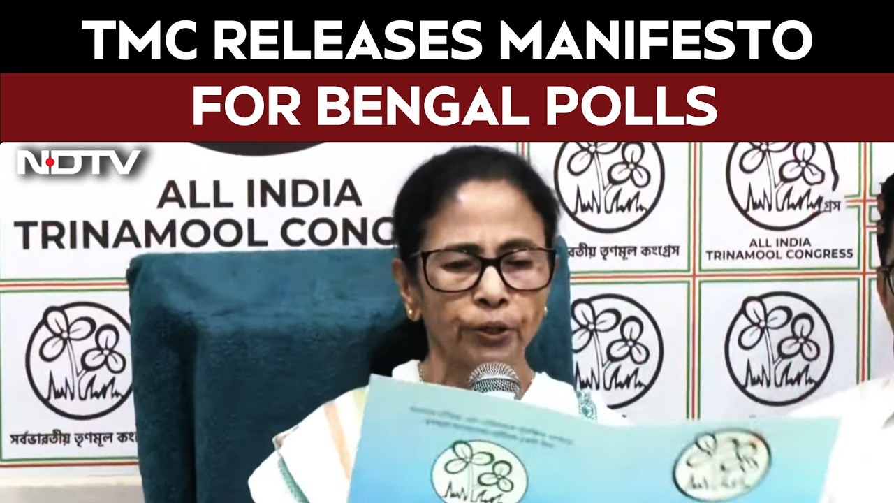 TMC Supremo Mamata Banerjee Launches Manifesto For Bengal Polls