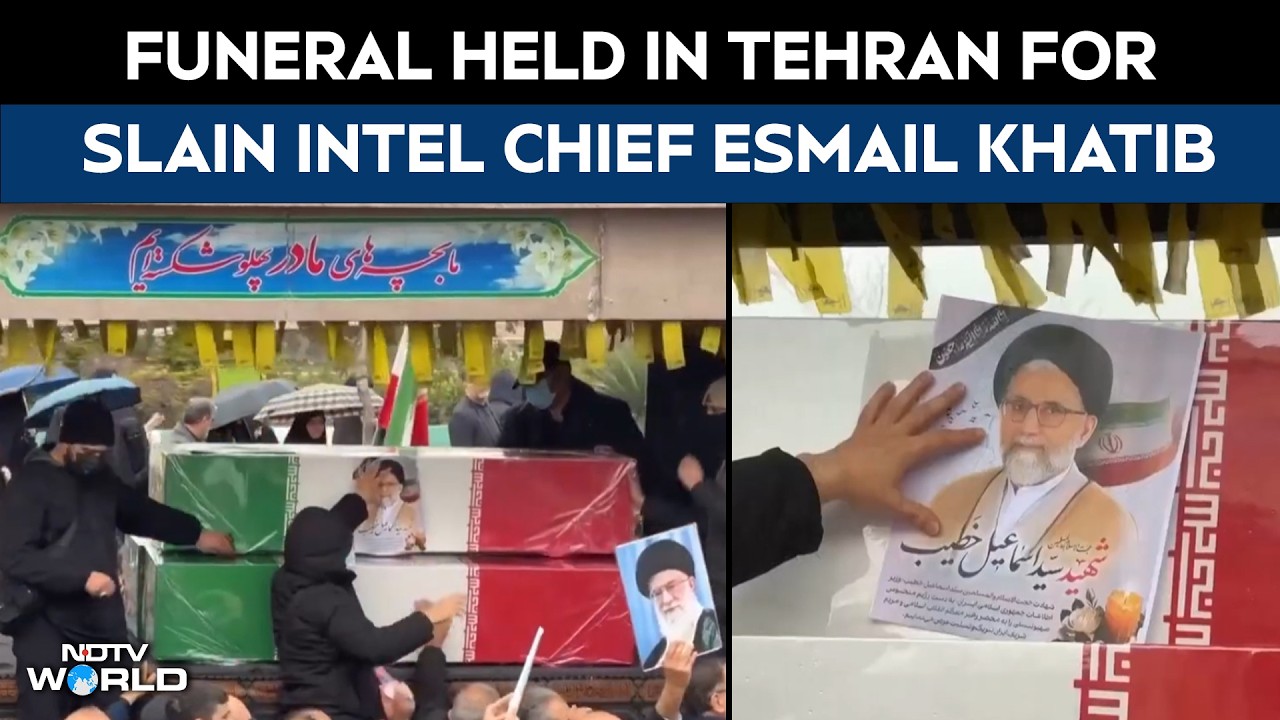 Esmail Khatib News | Funeral Held In Tehran For Slain Intel Chief Esmail Khatib Amid Rising Tensions