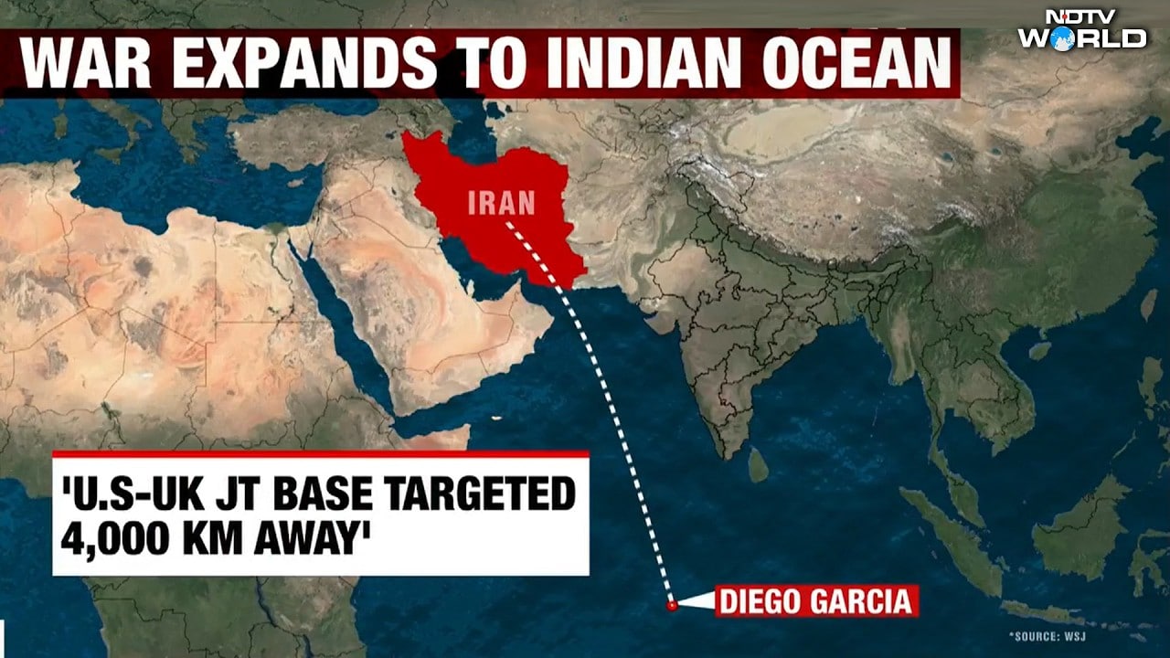Iran Fires Missiles At Indian Ocean US-UK Base 4,000 Kms Away. War Expands To New Theatre?