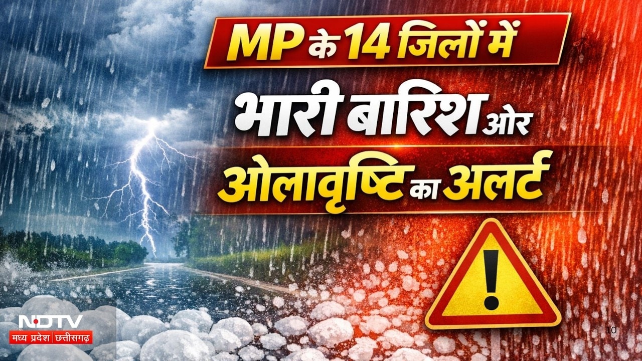 Weather Update: MP में मौसम का कहर, 14 जिलों में ओलावृष्टि का अलर्ट, फसलों को भारी नुकसान! Rain