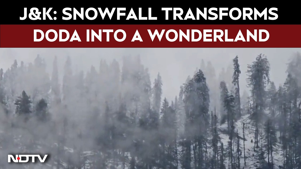 Jammu & Kashmir: Mesmerizing Views From Doda As Morning Snowfall Transforms Town To Wonderland