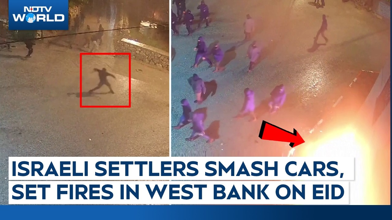 On Camera: Israeli Settlers Smash Cars, Set Fires In Attack On Palestinians In West Bank
