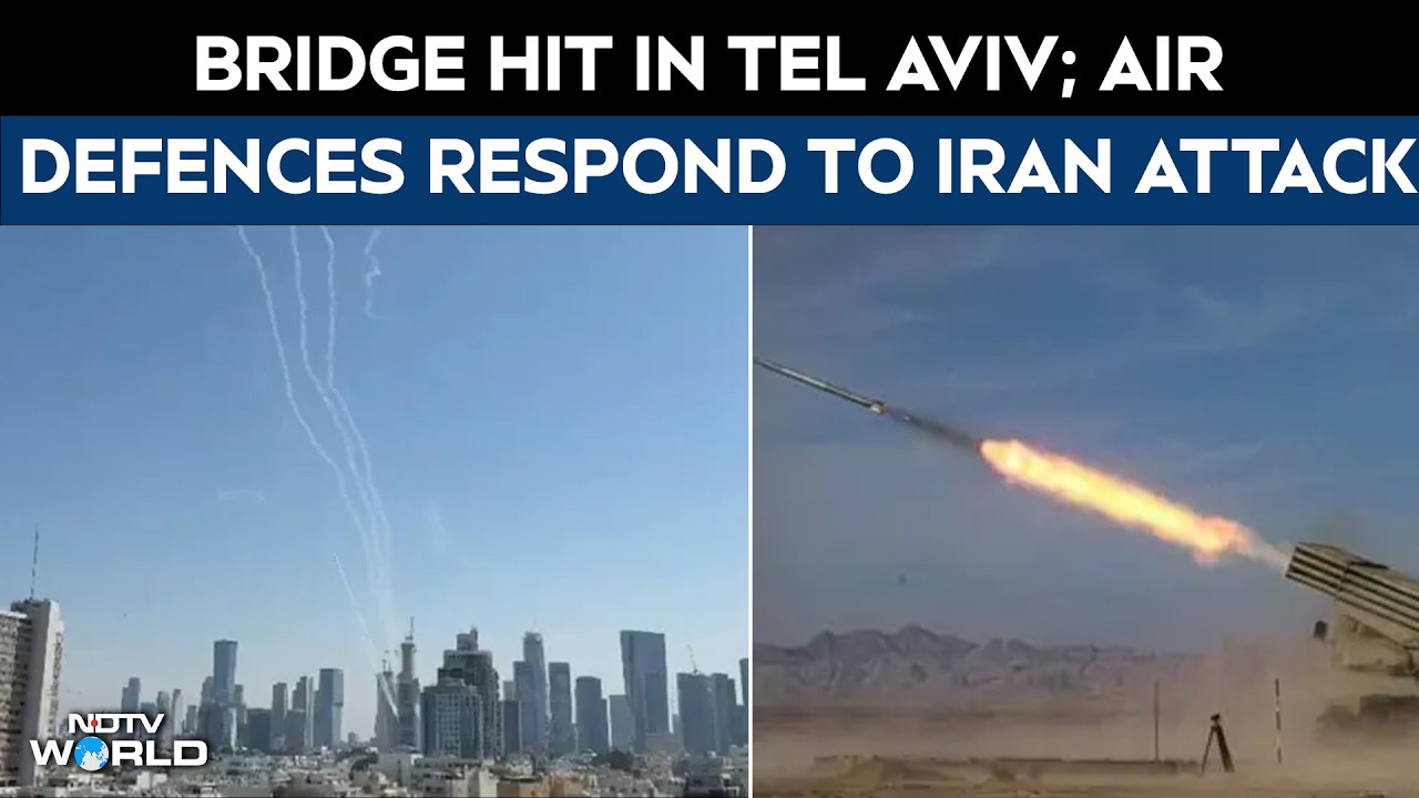 Iran Strike Hits Bridge In Tel Aviv; Missile Interception Caught On Camera