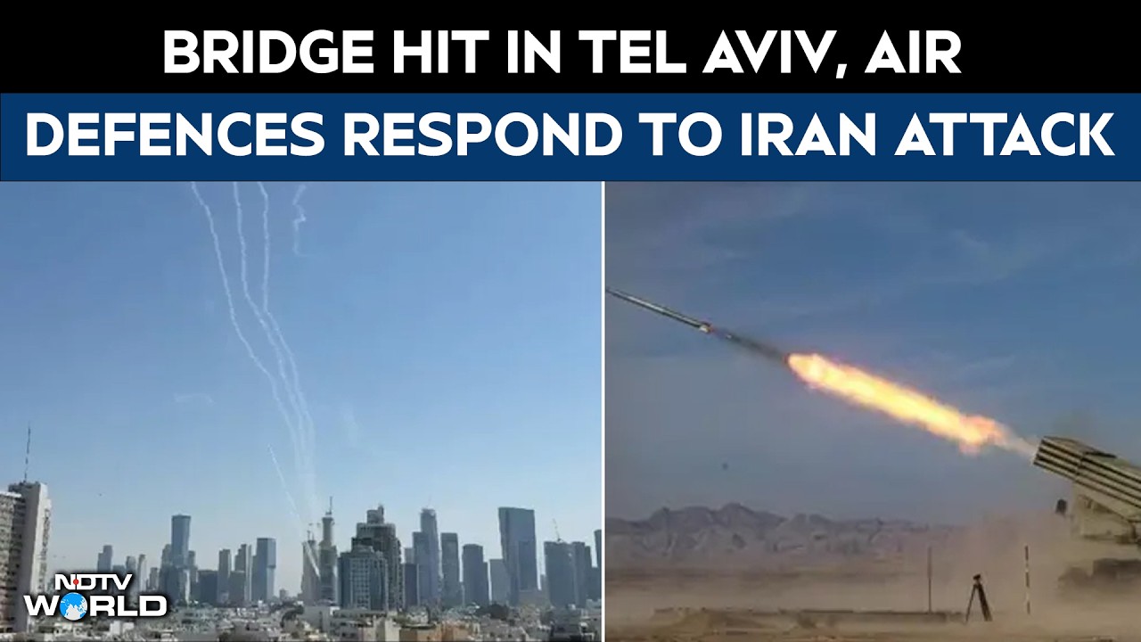 Iran Strike Hits Bridge In Tel Aviv; Missile Interception Caught On Camera