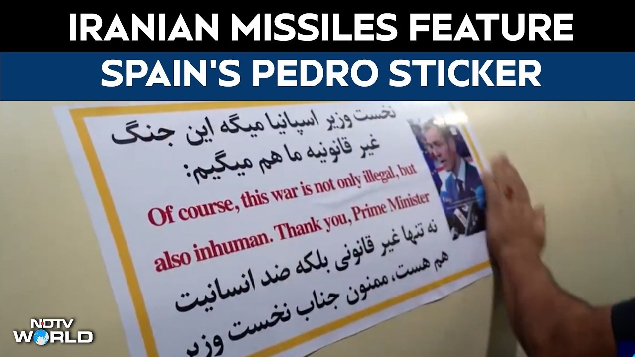 Iran Missiles Carry Sticker Of Spain's Pedro Sanchez In 'Message Strike'