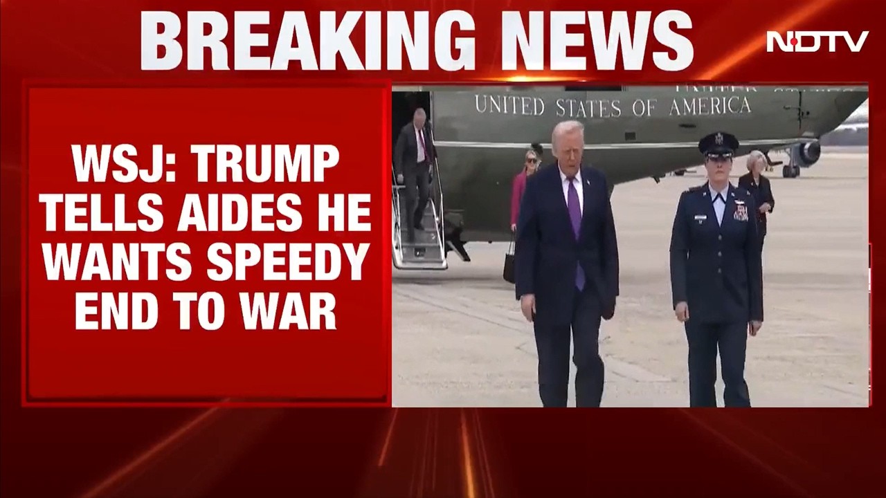 US Iran War Latest News | WSJ Reports Trump Eyeing Quick Endgame In Iran War