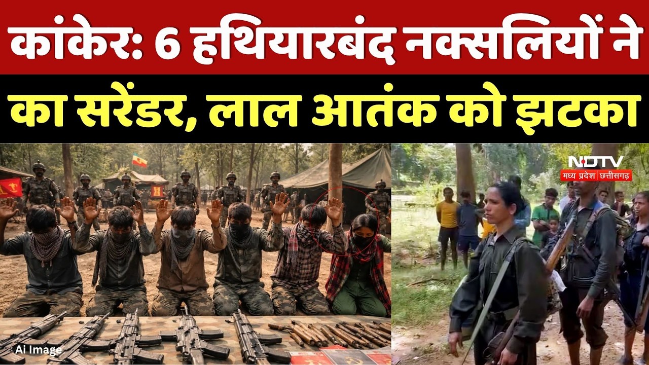 Kanker Naxalites Surrender: 6 हथियारबंद नक्सलियों ने का सरेंडर, लाल आतंक को झटका | Naxalism | Naxal