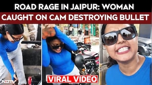 Jaipur Road Rage : Woman Caught On Camera Vandalising Motorcycle
